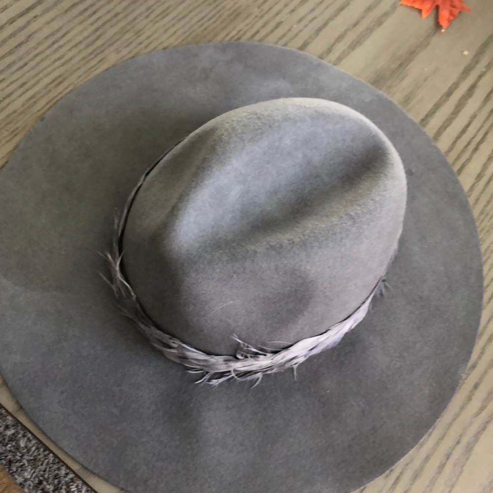 Beautiful Feathered Grey Genie Eugenia Kim hat